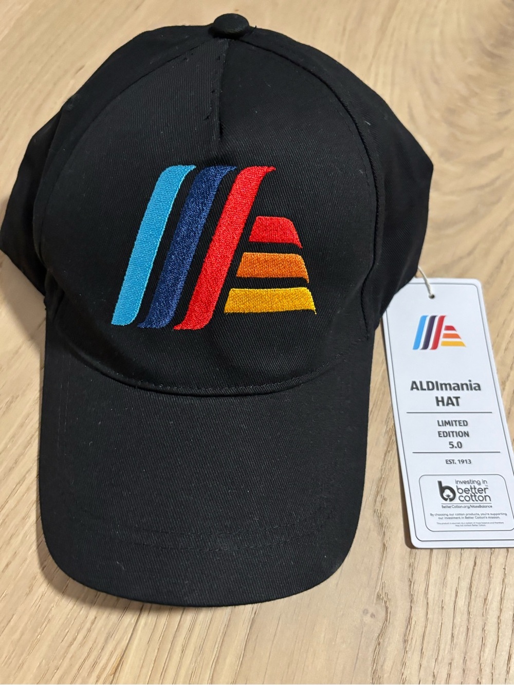 ALDIMania Black Aldi Baseball Cap, Unisex, Adjustable - Black, One Size, NWT